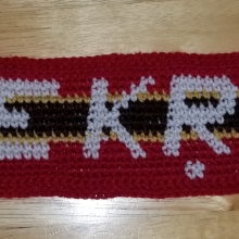 Crocheted Hare Krishna Banner —by inmate Rakesh P., from Alden NY