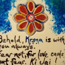 Inmate Jason M.—from South Carolina—made this 4”x4” ceramic tile in the prison workshop, as a thank you to Bhakti-latā dasi, for all her help.