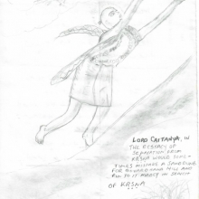Drawing by inmate Krishna Kirtan dasa—from Virginia. Although not an artist materially, his devotion is well expressed in his drawings.