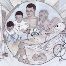 Drawing by inmate Burl D. —from Florida. “CHANGING BODIES”