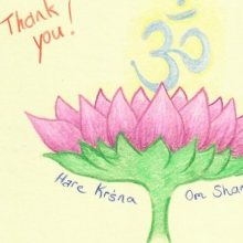 Drawing by inmate Jason B. —from Florida. Thank you card.