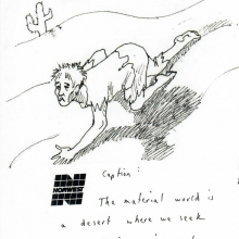 Drawing by unknown inmate. <br/>“DESERT OF THE MATERIAL WORLD”