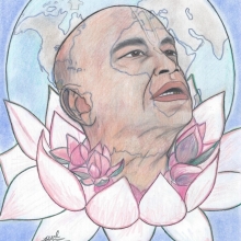 Drawing by inmate Burl D. —from Florida. “ECHOES OF PRABHUPADA”